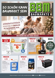 BBM Baumarkt Prospekt: "So schön kann Baumarkt sein", 16 Seiten, 01.11.2026 - 07.11.2026