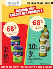 Catalogue E.Leclerc à Templeuve cette semaine, valable du 18/08/2026 au 29/08/2026 Prospectus E.Leclerc à Templeuve, "MAMMA MIA* ENCORE DES PROMOS !", 12 pages de promos valables du 18/08/2026 au 29/08/2026