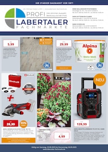 Labertaler Fachmarkt Prospekt Ihr starker Baumarkt vor Ort! mit 8 Seiten