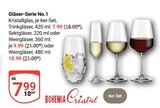 Gläser-Serie No.1 im Angebot bei GLOBUS in Erfurt Gläser-Serie No.1 Angebote von BOHEMIA Cristal bei GLOBUS Erfurt für 7,99 €