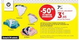 Lot de 4, 5, 6 ou 7 paires d'invisibles ou de socquettes ou de mi-chaussettes Adulte ou Enfant - U Collection en promo chez Super U Calais à 3,95 €