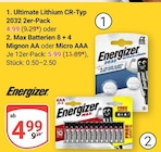 Aktuelle Batterie Angebote bei GLOBUS in Duisburg Aktuelles Ultimate Lithium CR-Typ 2032 Angebot bei GLOBUS in Duisburg ab 4,99 €