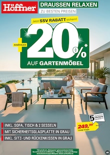 Höffner Prospekt DRAUSSEN RELAXEN ZU BESTEN PREISEN mit  Seite in Ebersbach und Umgebung