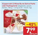 Aktuelles Bunte Sahne Platte oder Festtagstorte Angebot bei Netto Marken-Discount in Ingolstadt ab 7,99 €