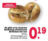 Ofenfrische Brötchen Angebote bei E center Mannheim für 0,19 €