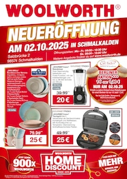 Aktueller Woolworth Prospekt, "NEUERÖFFNUNG IN SCHMALKALDEN", mit Angeboten der Woche, gültig von 02.10.2025 bis 02.10.2025