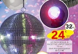 Le pack boule à facettes + spot disco en promo chez Stokomani Versailles à 24,99 €