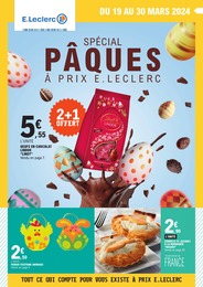 Prospectus E.Leclerc à Montreuil-sous-Pérouse, "Spécial Pâques à prix E.Leclerc", 64 pages, 19/03/2024 - 30/03/2024