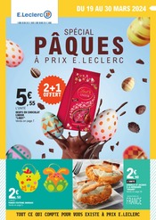 Catalogue Supermarchés E.Leclerc en cours à Saint-Pierre-des-Corps et alentours, "Spécial Pâques à prix E.Leclerc", 64 pages, 19/03/2024 - 30/03/2024