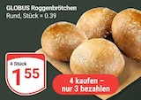 Roggenbrötchen bei GLOBUS im Raunheim Prospekt für 1,55 €