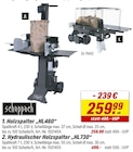 Spalter im toom Baumarkt Prospekt Holzspalter „HL460“ oder Hydraulischer Holzspalter „HL730“ von scheppach im aktuellen toom Baumarkt Prospekt für 259,99 €