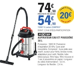 Aspirateur eau et poussière 30 L - FOXTER en promo chez E.Leclerc Ussel à 54,90 €