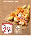 Aktuelles Lachs-Garnelen-Spieß Angebot bei GLOBUS in Duisburg ab 2,59 €