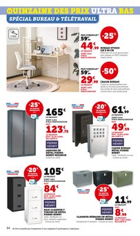 Promotion Casier dans le prospectus Hyper U, valable du 06/01/2026 au 18/01/2026 Promo Casier dans le catalogue Hyper U du moment à la page 54