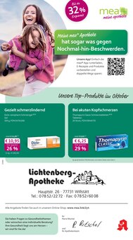 mea - meine apotheke Prospekt der Woche "Unsere Oktober-Angebote" Seite 1, 01.10.2025 bis 31.10.2025 für Willstätt Aktueller mea - meine apotheke Prospekt "Unsere Oktober-Angebote" Seite 1 von 4 Seiten für Willstätt