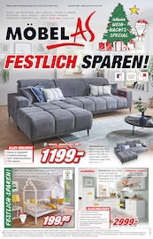Aktueller Möbel AS Möbel & Einrichtung Prospekt in Groß-Rohrheim und Umgebung, "FESTLICH SPAREN!" mit 16 Seiten, 06.12.2025 - 20.12.2025