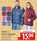 Damen- oder Herren-Steppjacke Angebote bei famila Nordost Gifhorn für 15,00 €