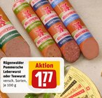 Aktuelles Pommersche Leberwurst Angebot bei REWE in Recklinghausen ab 1,77 €