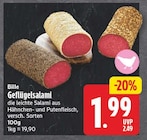 Geflügelsalami von Bille für 1,99 € bei EDEKA im Angebot Geflügelsalami von Bille im aktuellen EDEKA Prospekt
