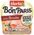 Jambon Le Bon Paris à la Broche Conservation Sans Nitrite - Herta dans le catalogue U Express