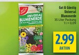 Universal Blumenerde im Angebot bei diska in Amberg Universal Blumenerde Angebote von Gut & Günstig bei diska Amberg für 2,99 €