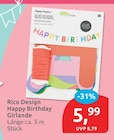 Happy Birthday Girlande von Rico Design für 5,99 € bei budni im Angebot Happy Birthday Girlande von Rico Design im aktuellen budni Prospekt