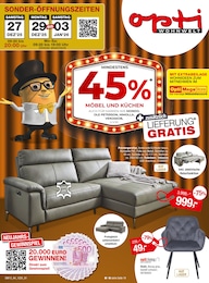 Opti-Wohnwelt Prospekt: "Möbel und Küchen Spartage", 28 Seiten, 19.12.2025 - 10.01.2026