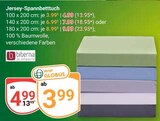 Aktuelles Jersey-Spannbetttuch Angebot bei GLOBUS in Rostock ab 3,99 €