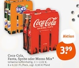 Coca-Cola, Fanta, Sprite oder Mezzo Mix Angebote bei tegut Viernheim für 3,99 €