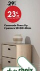 Commode Dress Up 2 paniers 50×30×40cm en promo chez Maxi Bazar Saint-Denis à 23,99 €