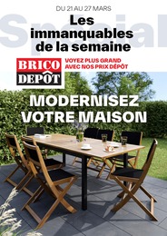 Catalogue Brico Dépôt "Les immanquables de la semaine" à Montélimar et alentours, 1 page, 21/03/2024 - 27/03/2024