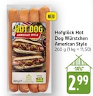 Hot Dog Würstchen American Style Angebote von Hofglück bei E center Pirmasens für 2,99 €