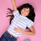 T-shirt col rond manches courtes coton ecru fille dans le catalogue La Halle