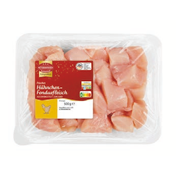 Metzgerfrisch Frisches Hähnchen-Fonduefleisch