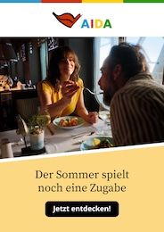 AIDA Prospekt für Kiel: "Der Sommer spielt noch eine Zugabe", 1 Seite, 01.10.2025 - 31.10.2025