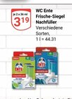Frische-Siegel Nachfüller im Angebot bei GLOBUS in Amberg Frische-Siegel Nachfüller Angebote von WC Ente bei GLOBUS Amberg für 3,19 €