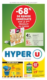 Prospectus Hyper U, "-68% DE REMISE IMMÉDIATE SUR LE 2ÈME PRODUIT AU CHOIX" à Geneston et alentours, 40 pages, 09/06/2026 - 21/06/2026 Catalogue Hyper U "-68% DE REMISE IMMÉDIATE SUR LE 2ÈME PRODUIT AU CHOIX" à Geneston et alentours, 40 pages, 09/06/2026 - 21/06/2026