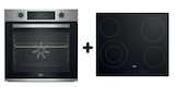 Lot plaque de cuisson vitrocéramique et four chaleur tournante 72L Beko BBIE12300XD en promo chez Castorama Carpentras à 279,30 €