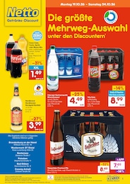 Netto Marken-Discount Prospekt für Brandenburg mit 2 Seiten Netto Marken-Discount Prospekt für Brandenburg: "DER ORT, AN DEM DU IMMER AUSGEZEICHNETE PREISE FINDEST.", 2 Seiten, 19.10.2026 - 24.10.2026