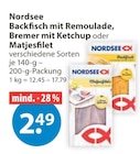 Backfisch mit Remoulade von Nordsee im aktuellen V-Markt Prospekt für 2,49 €