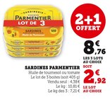 Sardines - PARMENTIER - Bi1 à Troyes Sardines - PARMENTIER en promo chez Bi1 Troyes à 8,76 €