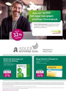 Aktueller mea - meine apotheke Prospekt "Unsere November-Angebote" Seite 1 von 4 Seiten für Suhl