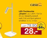 LED-Tischleuchte "Empire" von casa nova im aktuellen Möbel Inhofer Prospekt für 28,00 €