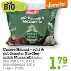 Unsere Heimat – echt & gut demeter Bio-Heumilch Mozzarella Angebote von demeter bei E center Mainz für 1,79 €