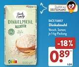 Dinkelmehl von Back Family im aktuellen ALDI SÜD Prospekt für 0,89 €