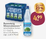 Mineralwasser Angebote von Rennsteig bei tegut Erfurt für 4,99 €