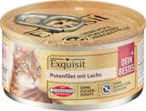 Aktuelles Nassfutter Katze Putenfilet mit Lachs, Exquisit Angebot bei dm-drogerie markt in Hagen (Stadt der FernUniversität) ab 0,95 €