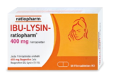 Ibu-Lysin-ratiopharm 400 mg im REWE Prospekt Ibu-Lysin-ratiopharm 400 mg von ratiopharm im aktuellen REWE Prospekt für 11,99 €