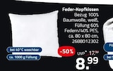 Aktuelles Feder-Kopfkissen Angebot bei ROLLER in Duisburg ab 8,99 €