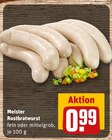 Rostbratwurst im Angebot bei REWE in Heidelberg Rostbratwurst Angebote von Meister bei REWE Heidelberg für 0,99 €